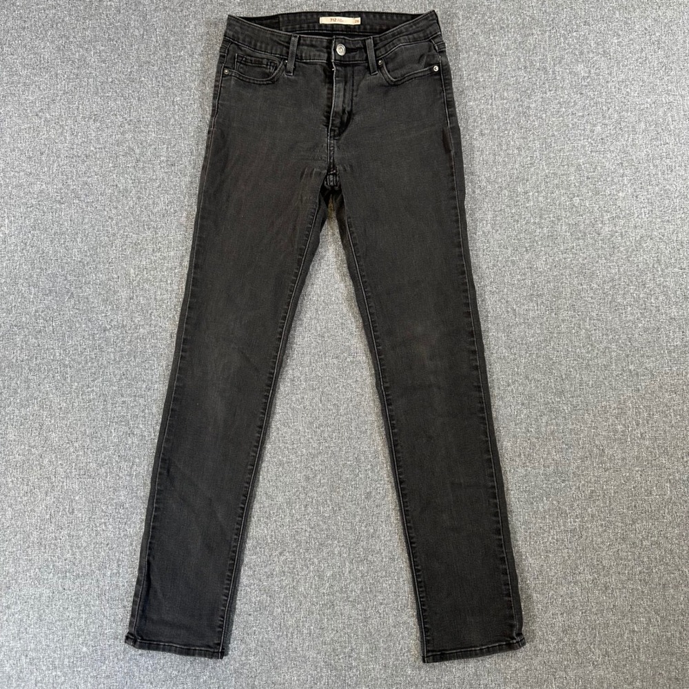 Levi's Jeans Women 26 712 Slim Black Stretch Denim 2138-120-15/08/26